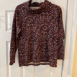 Ladies Size Medium Reg L.L. Bean Multicolor Supima Cotton Top GUC